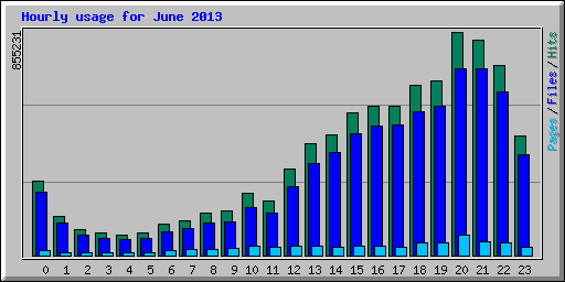 Hourly usage for June 2013