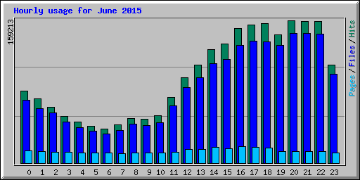 Hourly usage for June 2015