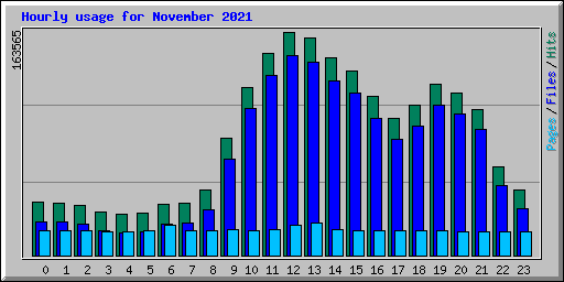 Hourly usage for November 2021