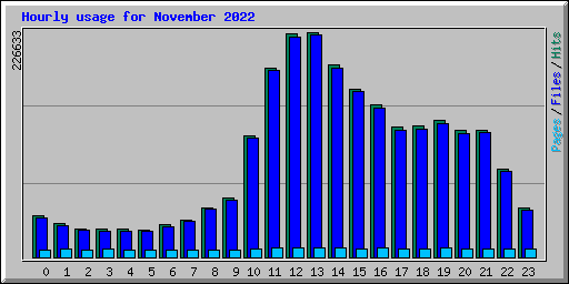 Hourly usage for November 2022