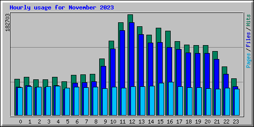 Hourly usage for November 2023